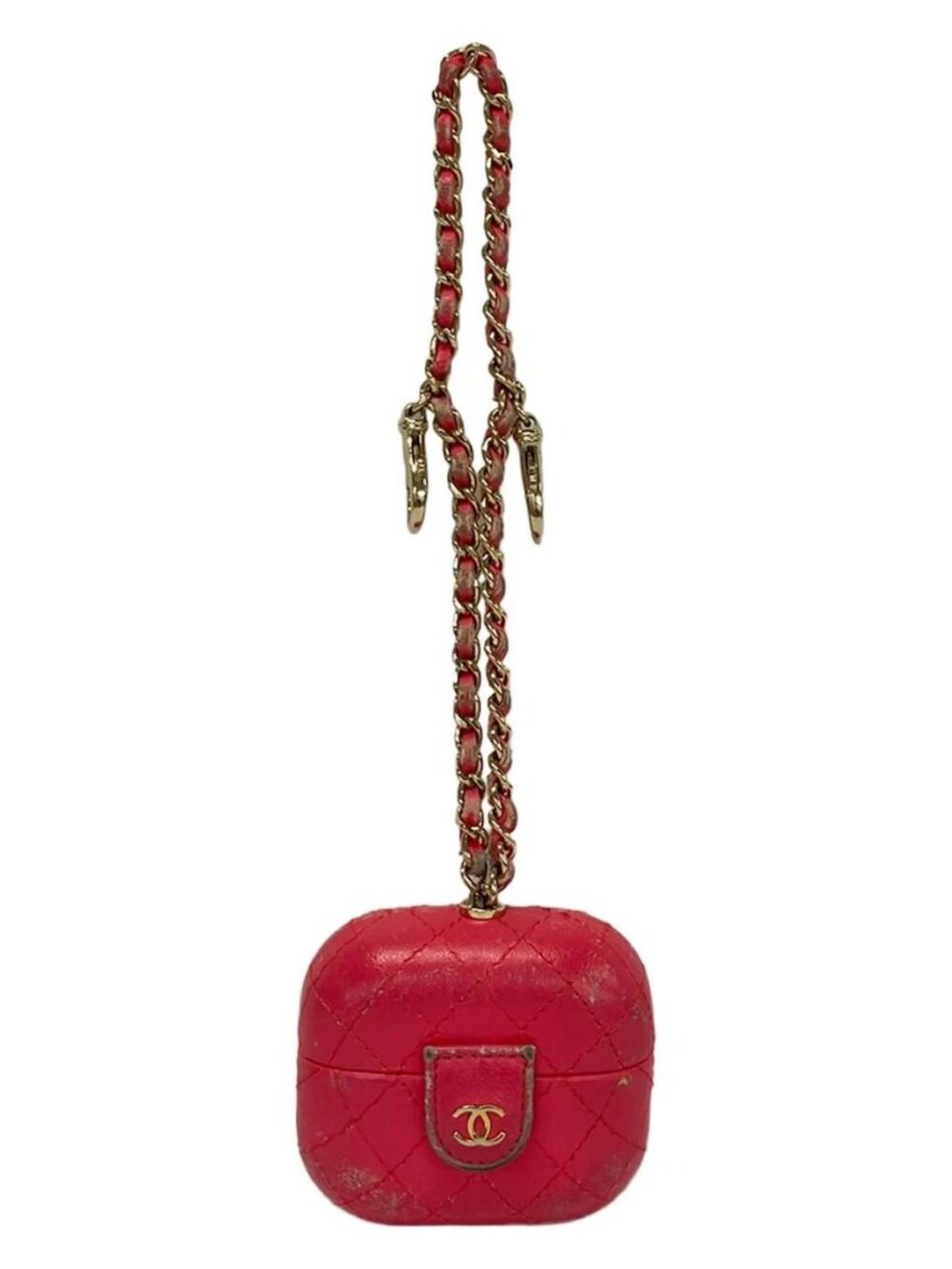 CHANEL Matelasse Pink Lambskin Accessory Case Gold hardware